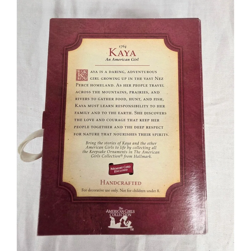 Hallmark Keepsake Ornament American Girl Kaya 1764 Nez Perce with Puppies Boxed